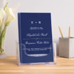 Elegant Navy Blue & White Wedding Program Template<br><div class="desc">Celebrate in style with these elegant and very trendy wedding programs. The design is easy to personalise wit your own wording and your guests will be thrilled when they see these fabulous programs.</div>