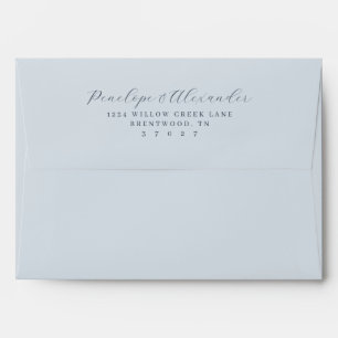 Elegant Navy Calligraphy Envelope