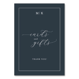 Elegant Navy Calligraphy Thank You