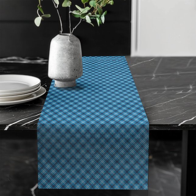 Elegant Navy Check Table Runner for Cosy Dining (Elegant Navy Check Table Runner for Cozy Dining)