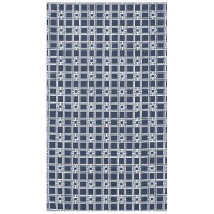 Elegant Navy Coastal Greek Key Pattern Tablecloth