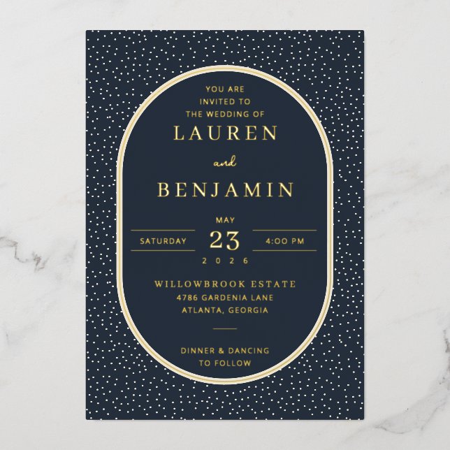Elegant Navy Dots (Front)