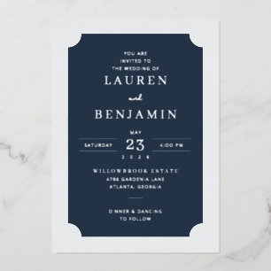 Elegant Navy Formal Wedding