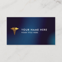 Elegant Navy Gold Caduceus Medical Doctor
