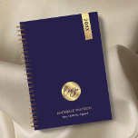 Elegant Navy & Gold Custom Business Logo 2026 Planner<br><div class="desc">Stay organised and on brand with a custom branded planner with this Elegant Navy & Gold Business Logo 2026 Planner design. Featuring a modern navy blue and faux gold design with space for your company logo, name and custom text. Simple, yet elegant, planner diary to help you stay organised. Use...</div>