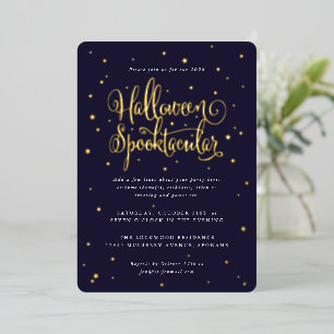 Elegant Navy/Gold Halloween Spooktacular + Stars