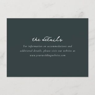Elegant Navy Minimalist Calligraphy Enclosure Card