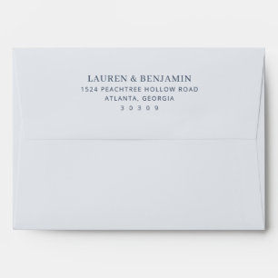 Elegant Navy Minimalist Typographic Envelope