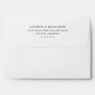Elegant Navy Minimalist Typographic Envelope