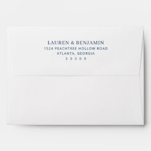 Elegant Navy Minimalist Typographic Envelope