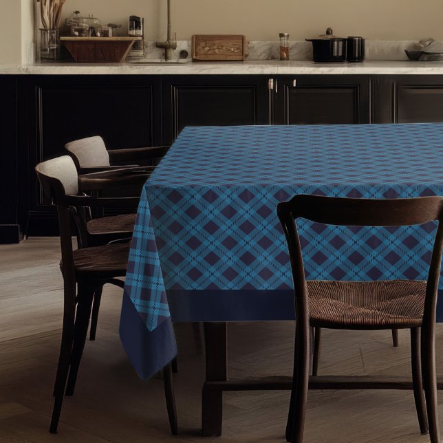 Elegant Navy Plaid Tablecloth for Special Table (Elegant Navy Plaid Tablecloth for Special Table Settings)