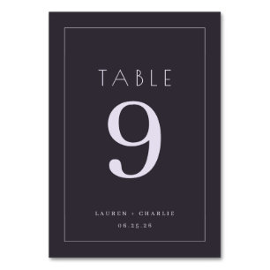 Elegant Navy Table Number