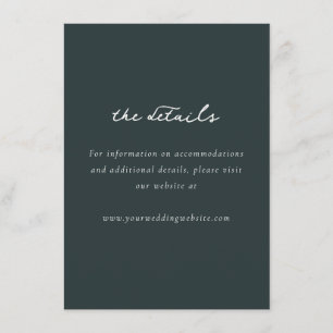 Elegant Navy Typographic Enclosure Card
