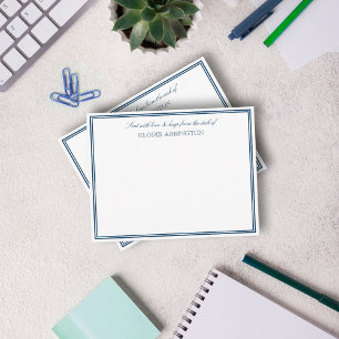 Elegant Navy White Sent With Love & Hugs Card