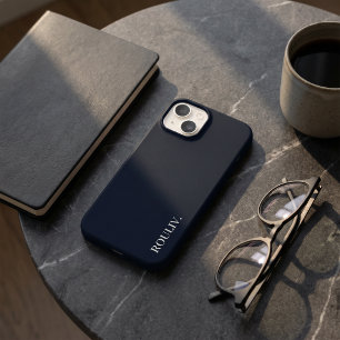 Elegant Near-Black Minimalist ROULIV  Case-Mate iPhone 14 Case