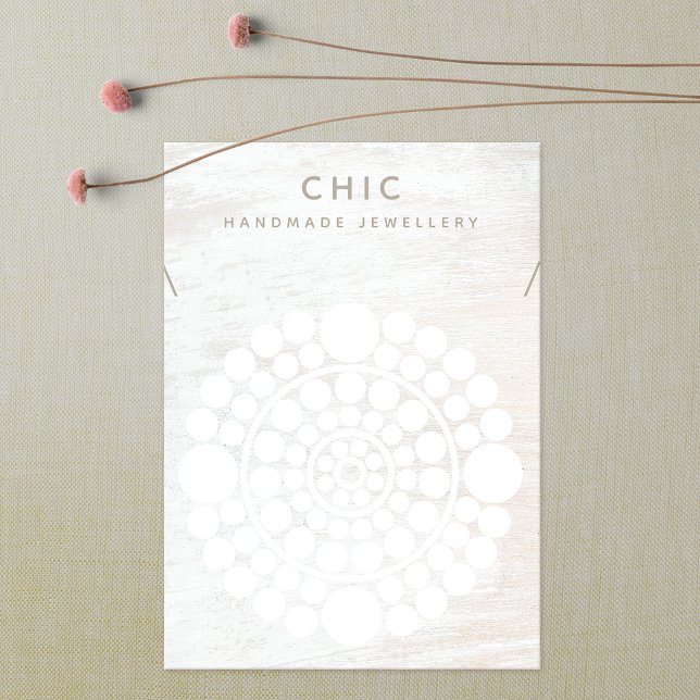 Elegant Necklace White Wood  Circle Motif  (Creator Uploaded)