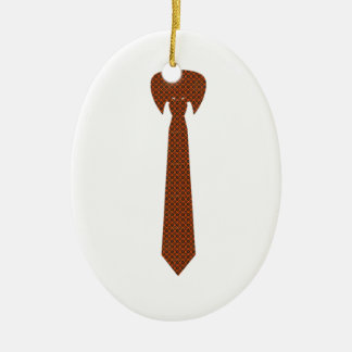 Elegant necktie ceramic ornament