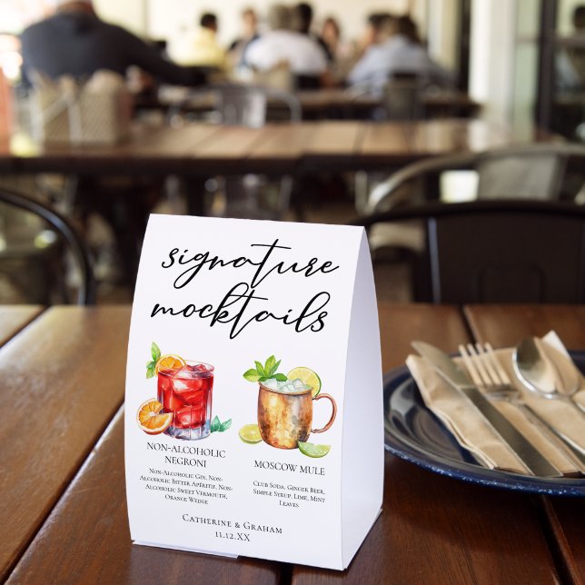 Elegant Negroni Moscow Mule Mocktails Menu (Insitu(Restaurant))