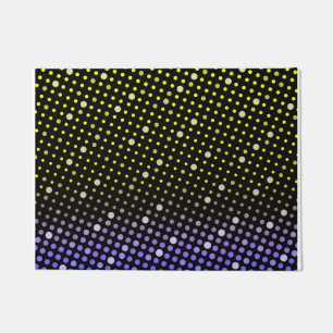 Elegant Neon Glowing polka dots glitter pattern Doormat