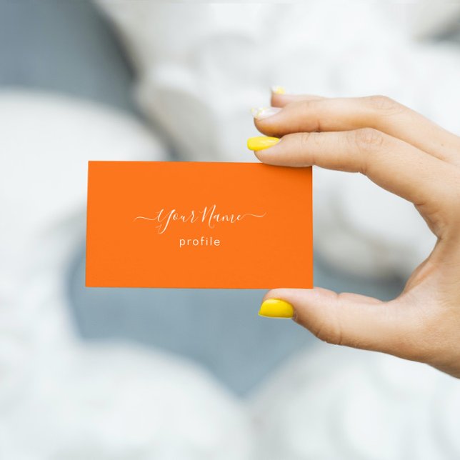 elegant  neon orange  business card (Creator Uploaded)