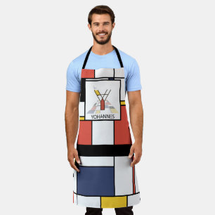 Elegant Neoplasticism Style Monogram. Letter Y Apron
