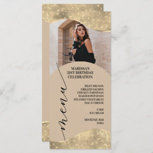 Elegant Neutral and Champagne Gold Menu