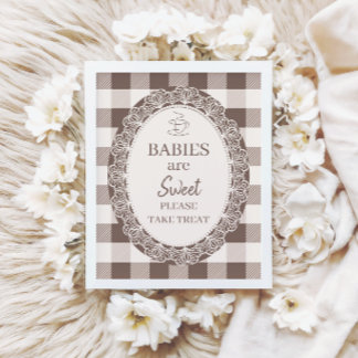 Elegant Neutral Babies Are Sweet Baby Shower Poster