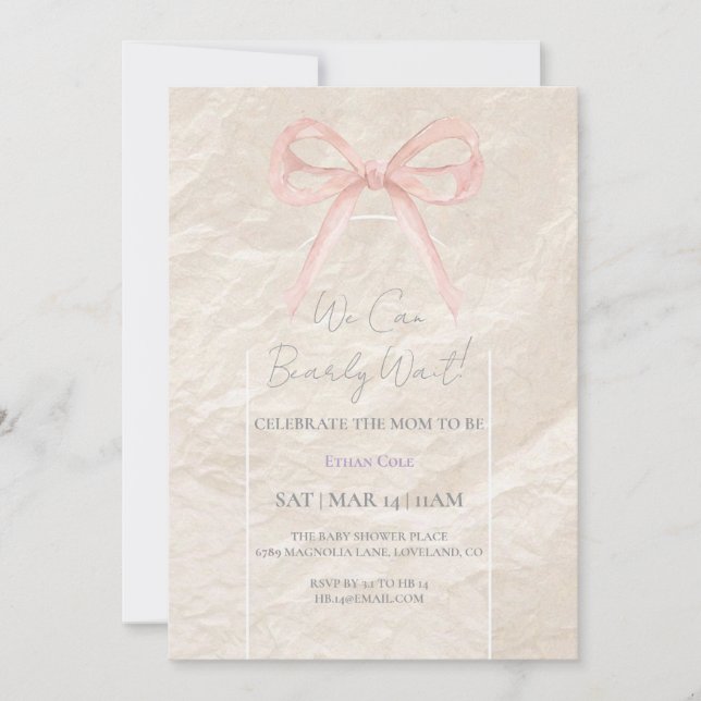 Elegant Neutral Baby Shower Invitation – Minimalis (Front)