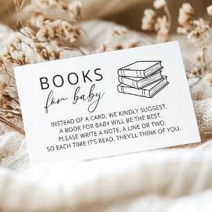 Elegant Neutral Books for Baby Enclosure Card