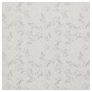 Elegant Neutral Botanical Beige Leaf Line Art Fabric
