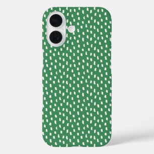 Elegant Neutral Brush Strokes Modern Leafy Green iPhone 16 Case