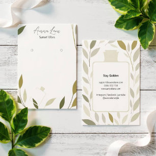 Elegant Neutral Foliage Perfume Print Card