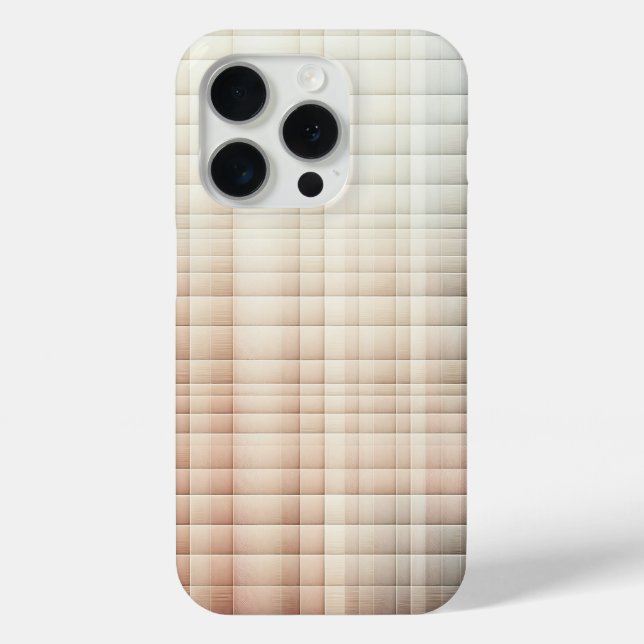 Elegant Neutral Gradient Micro-Grid Phone Case  (Back)