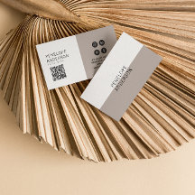 Elegant Neutral Grey Minimalist QR Code Modern