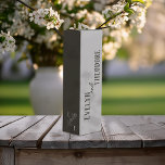 Elegant Neutral Line Art Flower Wedding Wine Box<br><div class="desc">Present your wine gifts in style with this elegant wine box, designed to perfectly complement our neutral wedding invitation suite. Featuring a sophisticated neutral color palette and a delicate line art illustration of a flower, this wine box exudes timeless elegance and charm. Ideal for couples seeking a classic yet modern...</div>