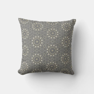 Elegant Neutral Mandala Dot Pattern Cushion