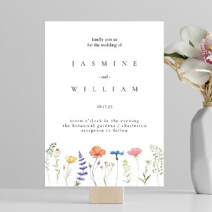 Elegant Neutral Watercolor Floral Wedding 