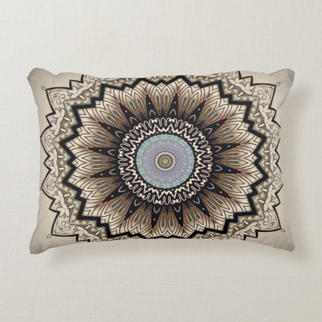 Elegant Neutrals Kaleidoscope Decorative Cushion (Front)