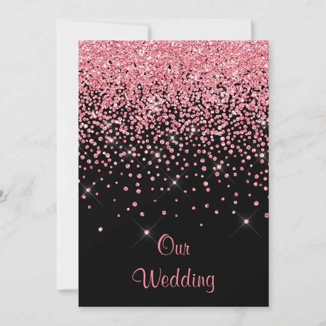 ELEGANT New crystal diamond wedding invitations (Front)