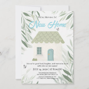 Elegant New Home Moving In Invitation Botanical Gr