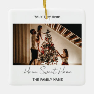 Elegant New Home Script Ornament