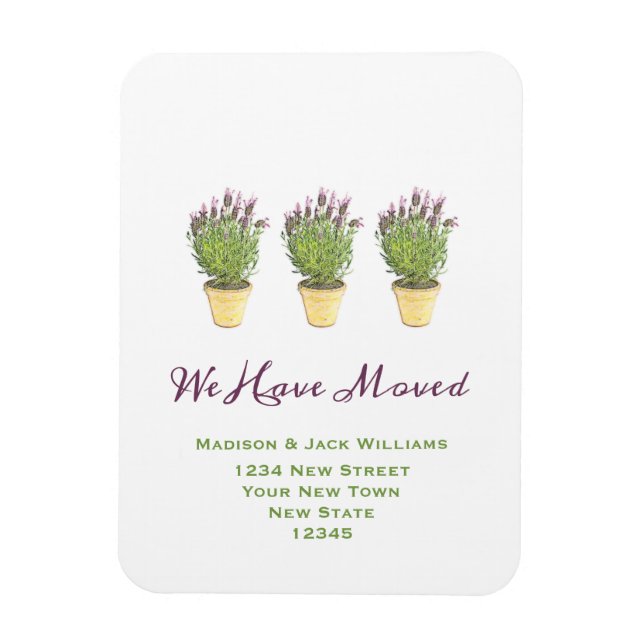 Elegant New of address  | Moving Announcement Magnet (Vertical)