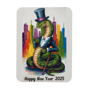 Elegant New Year 2025 Card for Business Profession Magnet
