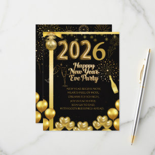Elegant New Year Eve Party Invitation Card