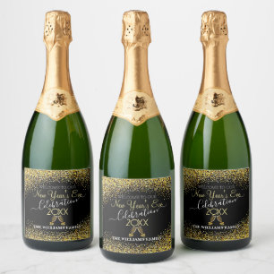 Elegant New Year’s Eve with Champagne Sparkling Wine Label
