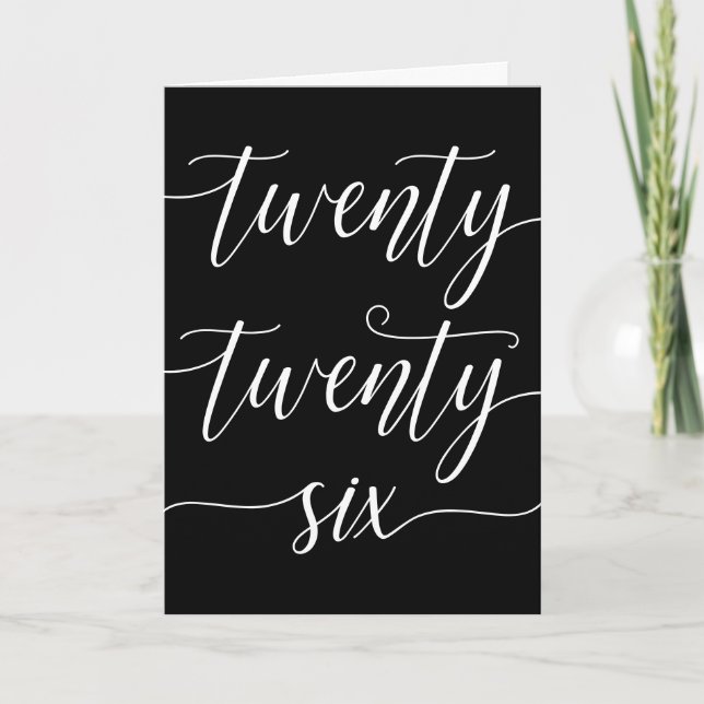 Elegant New Year Twenty Twenty Six Card (Front)