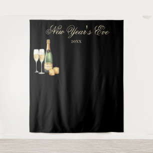 Elegant New Years Eve Backdrop Tapestry