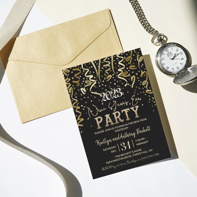 Elegant New Year's Eve Party Celebration Invitation (Creator Uploaded)