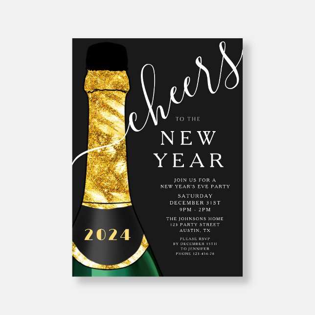 Elegant New Year's Eve Party Invitation (Elegant New Year's Eve Party Invitation)