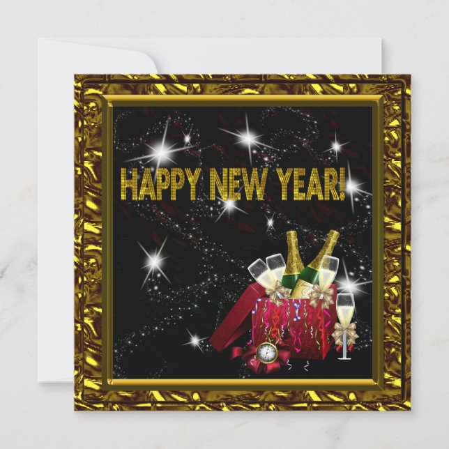 Elegant New Years Eve Party Invitation (Front)